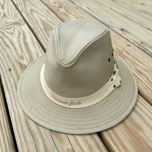 VINTAGE - Panama Jack Canvas Hat - Size Medium - Color‎ Tan/Khaki NEVER WORN